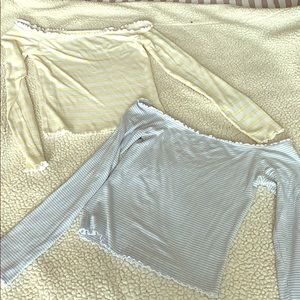 Two off-the-shoulder long sleeve tops from Pacsun